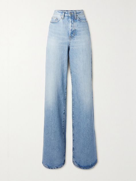 SAINT LAURENT - High-rise Wide-leg Jeans - Blue Ysl Fashion, Saint Laurent Jeans, Saint Laurent Bag, Wide Leg Jeans, Leg Jeans, Yves Saint Laurent, Saint Laurent, Wide Leg, High Rise