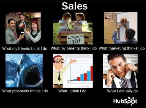 {Sales}  'What People Think I Do/What I Really Do' Meme for HubSpot Staffing Humor, Sales Meme, Sales Humor, Marketing Meme, Marketing Humor, Sales Quotes, Super Funny Pictures, Great Memes, Work Memes