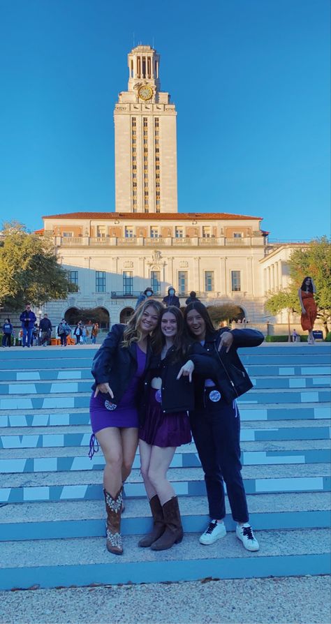 UT (university of texas at austin) and TCU game day rivalry. horns down. football tailgate game day outfits Ut University, Tailgate Games, Football Tailgate, University Of Texas At Austin, Day Outfits, University Of Texas, Gameday Outfit, Game Day, Outfit Of The Day