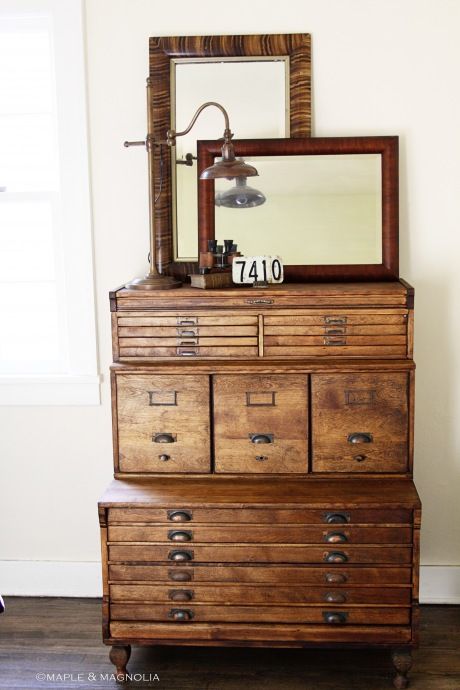 Drawer Cabinets, Pine Cabin, Interior Elements, Homeward Bound, Cabinet Makeover, Tiny Spaces, Industrial Vintage, Industrial Kitchen, Type Setting