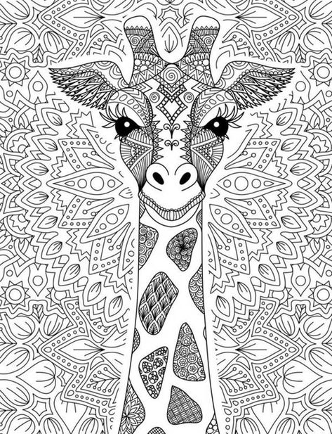 Recovery Topics, Soothing Pictures, Giraffe Coloring Pages, Color Writing, Adult Colouring Printables, Detailed Coloring Pages, صفحات التلوين, Adult Colouring Pages, Free Adult Coloring Pages