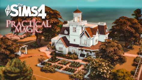 Practical Magic house | Patreon Sims Exterior, The Sims 4 Builds, Practical Magic Movie, Sims 4 Builds, Practical Magic House, Stop Motion Videos, The Sims 4 Lots, Sims Builds, Sims 4 House Building