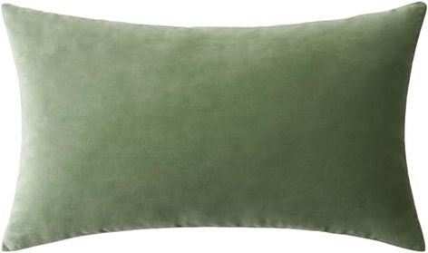 Amazon.com: MIULEE Sage Green Velvet Throw Pillow Cover 12 x 20 Inch Soft Decorative Pillow Cover Lumbar Cushion Case Home Decor for Couch Sofa Bedroom : Home & Kitchen Green Velvet Throw Pillow, Garden Pillows, Velvet Pillow, Velvet Throw, Velvet Pillow Covers, Velvet Throw Pillows, Couch Sofa, Sofa Bedroom, Velvet Pillows