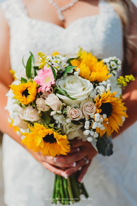 Light Pink And Sunflower Wedding, Barnstable Massachusetts, Flower Thoughts, Port Renfrew, Pink Rose Wedding Bouquet, Wedding Sunflowers, Basic Wedding, Orange And Pink Wedding, Pink Roses Wedding