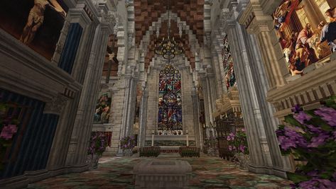 Minecraft Cathedral Interiors, Minecraft Church Interior, Vampire Minecraft, Minecraft Cathedral, Minecraft Church, Castle Blueprints, Building Blueprints, Castle Layout, Minecraft Building Blueprints