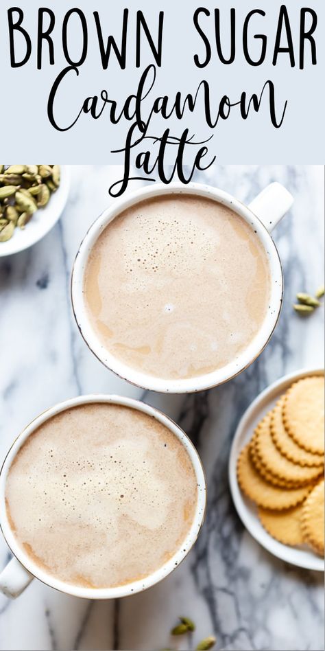 Cardamom Latte, Cardamom Recipes, Coffee Cardamom, Cardamom Syrup, Cardamom Coffee, Cardamom Recipe, Homemade Latte, Latte At Home, Hot Drinks Recipes