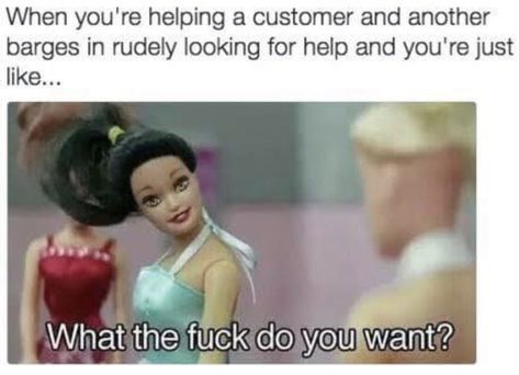 Retail Meme, Server Memes, Retail Humor, Rude Customers, Message For Girlfriend, Tuesday Humor, Dry Humor, Sweet Text Messages, Sweet Texts