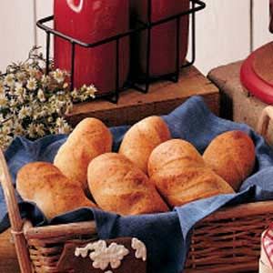 Mini French Loaves Recipe -They may look small, but these pint-sized loaves from CT's crafty home economists are big on flavor. The secret's the hearty seasonings and cheeses you mix right in. Our cooking crew adds that you can bake two big loaves instead of six little ones—Taste of Home Test Kitchen Dessert Loaves, French Breads, Mini Breads, Mini Bread Loaves, French Loaf, French Bread Loaf, Mini Loaves, Bread Loaves, Dip Sandwiches