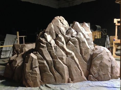 Cave Quest Vbs, Everest Vbs, Lion King Jr, Foam Carving, Fake Rock, Faux Rock, Wolf Lodge, Stage Props, Stage Set Design