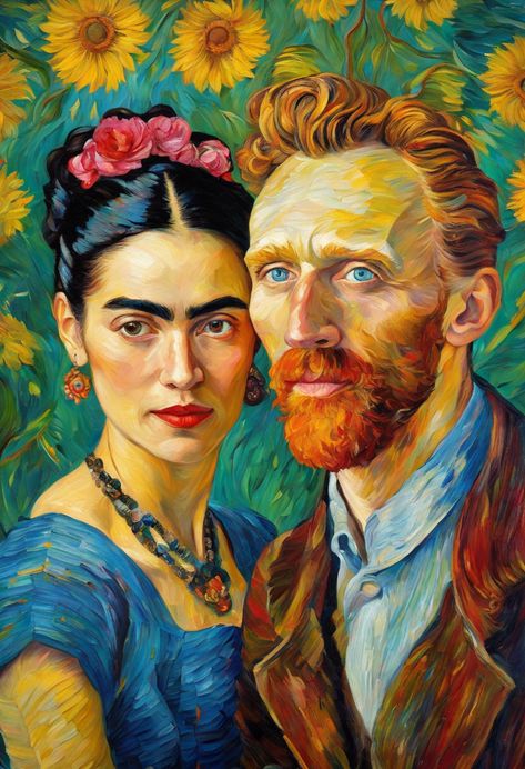 Expressive, Vibrant, Masterful Check more: https://paintlyx.com/expressive-vibrant-masterful/ Painting Portfolio Ideas, Oleo Painting Ideas, Van Gogh Pop Art, Moebius Artist, Van Gogh Coloring, Van Gogh Portrait, Frida Paintings, Frida Kahlo Paintings, Kahlo Paintings