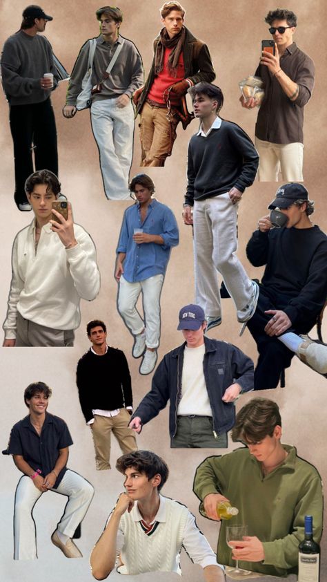 Outfit Cowo, Academia Aesthetic Outfit Men, Loafers Men Outfit, Academia Aesthetic Outfit, Collage Outfits, Asian Men Fashion, Aesthetic Outfits Men, Men Fashion Casual Shirts, Outfit Collage