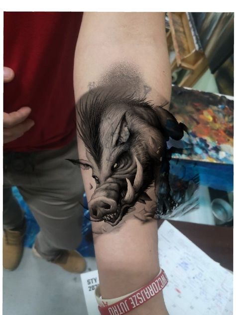 Wild Boar Tattoo, Boar Tattoo, Tortoise Tattoo, Pig Tattoo, Wild Boar, Weird Tattoos, Birds Tattoo, Exotic Birds, Dragon Tattoo