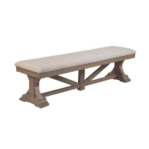 Alpine Furniture Solid Wood Bench - Wayfair Canada Pine Wood Furniture, Upholstered Dining Bench, Wood Dining Bench, Accent Bench, Solid Wood Benches, Kitchen Benches, Dining Benches, Wood Bench, Upholstered Bench