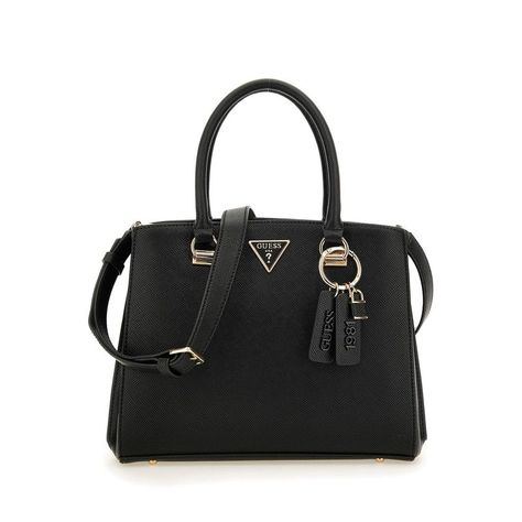 Chic Black Handbag With Shoulder Strap. Made Of 100% Polyurethane Material. Features A Plain Pattern With Zip Fastening Zip Pockets. Perfect For Spring/Summer Season. Of 23x29x10 Cm. Guess Backpack, Guess Fashion, Guess Bag, Guess Women, Guess Handbags, Guess Bags, Pink Pattern, Satchel Handbags, Women Bag