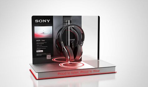 Sony - Display Kiwami on Behance Headphone Display, Small Rack, Electronics Packaging, Luxury Display, Electronic Packaging, Phone Display, Pos Display, Cosmetic Display, Counter Display