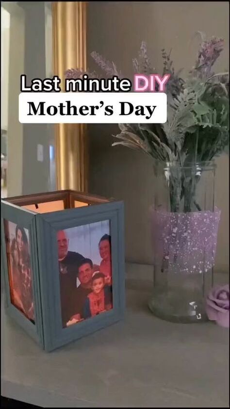 How To Make Photo, Diy Photo Frame, Diy Photo Frames, Creative Mom, Photo Frame Gift, Led Tea Lights, Diy Picture Frames, Diy Pool, How To Make Lanterns