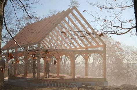 Timber Frame Kits, Boat Garage, Build Your Own Home, Timber Frame Cabin, Timber Cabin, Timber Frame Home, Home Kits, Eastern White Pine, Log Cabin Kits