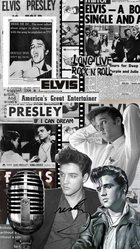 Elvis Presley Iconic Pictures, Elvis If I Can Dream Wallpaper, 50s Music Aesthetic, Elvis 60s, Elvis Iphone Wallpaper, Elvis Presley Aesthetic Wallpaper, Elvis Phone Wallpaper, Elvis Presley 50s, Elvis Presley Aesthetic Vintage