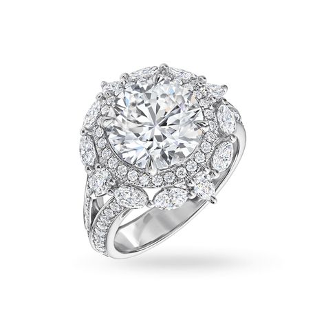 Engagement Ring Harry Winston, Harry Winston Ring, Huge Diamond Rings, Harry Winston Engagement, Modern Diamond Jewelry, Big Engagement Rings, The One Ring, Trends 2025, Round Engagement Ring