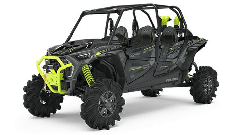 2020 POLARIS RZR XP 4 1000 HIGH LIFTER | UTV Action Magazine  ||  Ready to take your group of four mudding, the 110-horsepower RZR XP 1000 High Lifter Edition has snorkels, a mud-tuned CVT with lower gearing to turn its 29.5-inch Outlaw 2 mud tires, high-clearance lower A-arms and rear radius rods, and 15 inches of ground clearance. Stiffer shock springs and damping maintain https://utvactionmag.com/2020-polaris-rzr-xp-4-1000-high-lifter/?utm_source=onesignal&utm_medium=push&utm_campaign=growth Rzr 1000 4 Seater, Can Am Atv, Polaris Rzr 1000, Group Of Four, Rzr 1000, Polaris General, Cars Collection, Polaris Rzr Xp 1000, 4 Wheelers