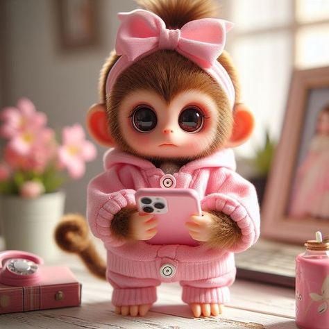 Daily Monkey Family Adorable Monkeys, Preppy Animals, Funny Monkey Pictures, Cute Monkeys, Happy Valentines Day Gif, Cute Monkey Pictures, Monkey Icon, Monkey Family, Cute Panda Cartoon