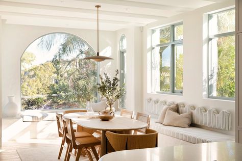 GET THE LOOK - DINING - HOUSE 15 — THREE BIRDS RENOVATIONS Spanish Style Breakfast Nook, Breakfast Area Ideas, Style Curator, Mediterranean Dining, Daybed Cushion, Aesthetic Dream, Beautiful Breakfast, Three Birds Renovations, Breakfast Nooks