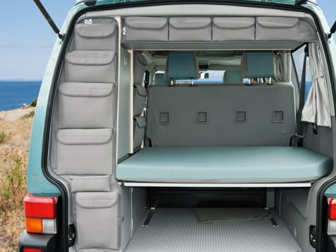 UTILITIES VW T4 for roof storage box and rear wardrobe, „Moonrock Grey“. T4 California, Vw Kampeerwagens, Vw Minibus, Vw Transporter Camper, Kangoo Camper, T4 Camper, Roof Storage, T5 Camper, Suv Camping