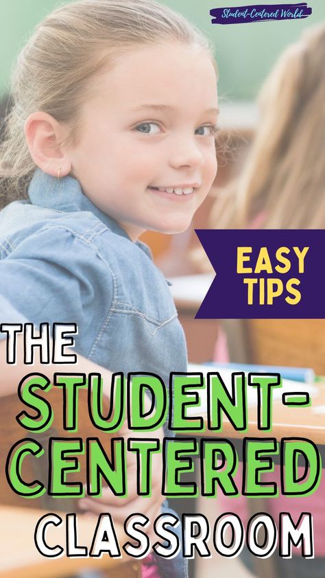 Easy tips for the student-centered classroom with female student turning around in desk and smiling Personalized Learning Elementary, Led Classroom, Student Centered Learning Activities, Class Community, Student Centered Classroom, Student Of The Week, Student Centered Learning, Inquiry Learning, Classroom Tips