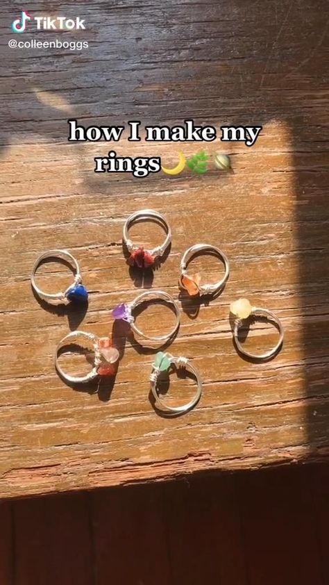 Rings Diy Wire, Rings Video, Cincin Diy, Diy Wire Jewelry Rings, Wire Jewelry Rings, Rings Diy, Diy Home Decor Crafts, Pinterest Diy Crafts, Indie Jewelry