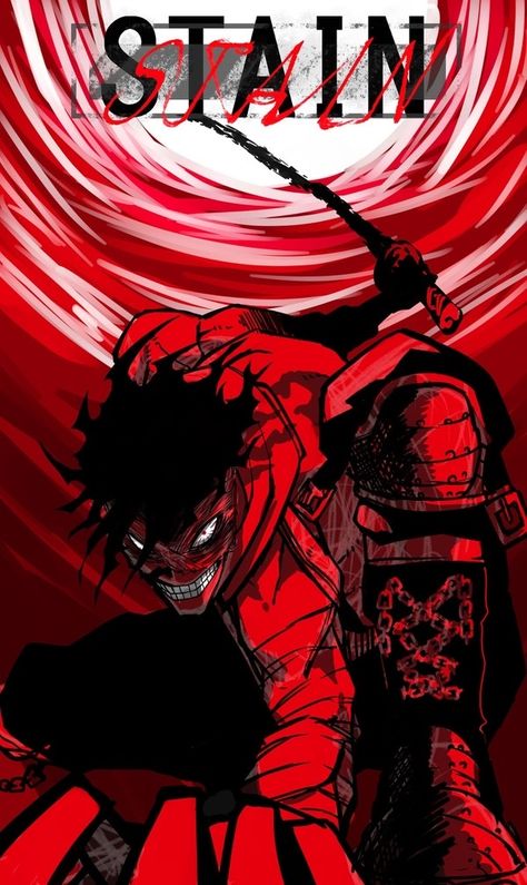 Stain Mha Fanart, Stain Hero Killer, Mha Stain, My Hero Academia Stain, Stain Mha, Hero Killer Stain, Chizome Akaguro, Hero Killer, Artifact Art