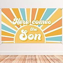 Sun Decorations, Party Photo Background, Boho Themed Party, Here Comes The Son, Baby Shower Background, Backdrops Kids, Decor Birthday Party, First Trip Around The Sun, Birthday Party Photography