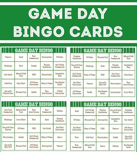 Free printable football bingo cards, perfect idea for Super Bowl party games! Super Bowl Bingo Cards, Super Bowl Crafts, Football Bingo, Super Bowl Bingo, Superbowl Party Games, Superbowl Game, Super Bowl Football, Football Birthday Party, Super Bowl 50