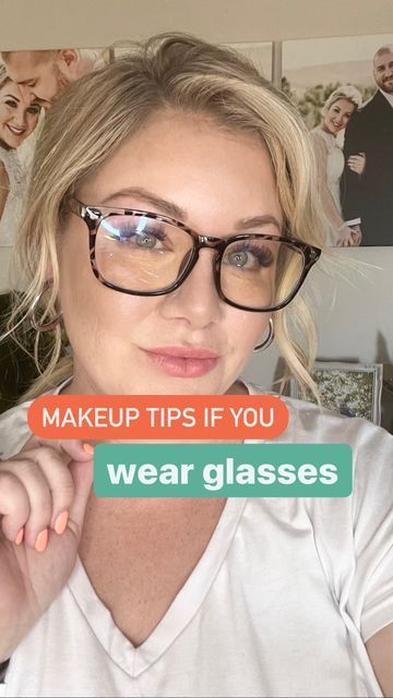 Eye Make Up Glasses, Glasses Work Outfit, Simple Makeup With Glasses, Makeup Under Glasses, Eyeglasses Makeup Ideas, Natural Makeup Looks With Glasses, How To Wear Glasses, Make Up For Glasses Wearers Natural, How To Wear Makeup With Glasses