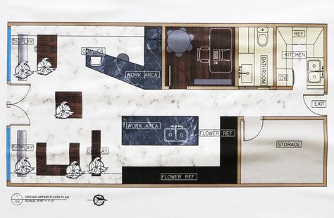 Floral Shop Floor Plan, Florist Shop Floor Plan, Flower Shop Floor Plan Layout, Flower Shop Layout Plan, Flower Shop Floor Plan, Flower Shop Layout, Florist Office, Florist Workshop, Shop Floor Plan