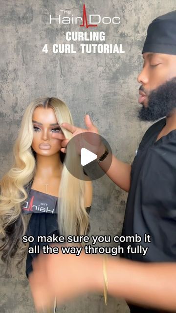 Salon Owner ✨STEVEN THOMAS✨ on Instagram: "PART 2 : FOUR CURL TUTORIAL . CURLING THE SECTIONS  Thank me later 💋😎✌🏽  #curlinghair #tutorials #youtube   #dmvhairstylist #atlhairstylist #dmvstylist #hustonhairstylist #lacefrontwigs #lacefrontal #wigs#weaves #lacefrontal #laceclosures #laceclosure #laceclosurewig #thehairdoc  #karenhugerhairstylist" Curling Wigs Tutorials, Curling A Wig, Different Curls With Curling Iron, Barrel Curls Black Women, Curl Hairstyles For Long Hair, Curling Long Hair Tutorial, Curl Techniques, How To Do Curls, Steven Thomas