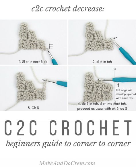 Crochet any picture! This tutorial will show you how to decrease with corner to corner crochet (c2c) stitches to make graphgans from charts. C2c Tutorial, C2c Projects, Cactus En Crochet, Corner To Corner Crochet Pattern, C2c Crochet Blanket, Corner Crochet, Beau Crochet, Corner To Corner Crochet, Confection Au Crochet