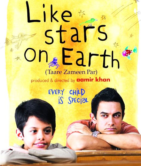 LIKE STARS ON EARTH (2007, India) A teacher (Aamir Khan) and a boy (Darsheel Safary) with learning disabilities share a special bond. Like Stars On Earth, Taare Zameen Par, Shankar Mahadevan, Title Song, Dvd Collection, I Love Cinema, Foreign Film, Aamir Khan, End Of The Week