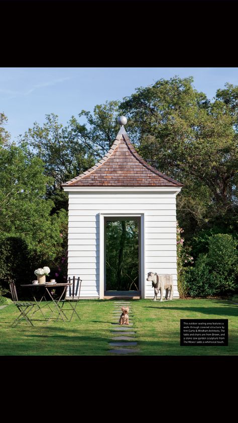 Dog house? Garden Folly, Large Dog House, American Farmhouse, Garden Architecture, Charming Garden, Garden Buildings, Garden Structures, Outdoor Rooms, The Ranch