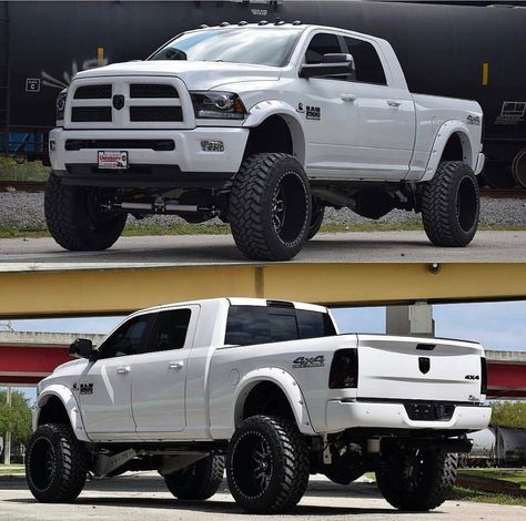 White lifted mega cab ram 2500 Cummins diesel. Gorgeous truck White Ram 1500 Lifted, Ram 2500 Mega Cab Lifted, Lifted Ram 2500 Cummins, Dodge Ram 2500 Cummins Diesel Trucks, White Ram 1500, Dodge 2500 Cummins, White Dodge Ram, Lifted Cummins, Ram 2500 Mega Cab