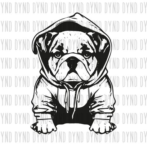 English Bulldog Drawing, English Bulldog Silhouette, Hoodie Icon, Bulldog Silhouette, Bulldog Drawing, Bulldog Images, Bulldog Clipart, Bulldog Svg, Bear Sketch