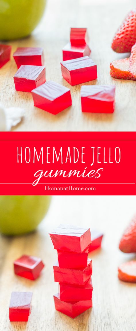 Jello Gummies Recipe, Jello Fruit Snacks, Jello Gummies, Homemade Jello, Snacks At Home, Jelly Gummies, Homemade Fruit Leather, Healthy Gummies, Homemade Gummies