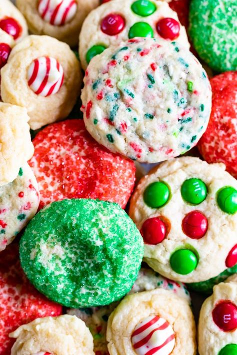 Easy Christmas Drop Cookies 4 ways - Crazy for Crust