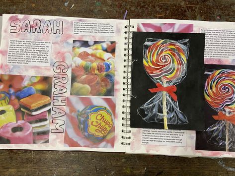 Yr 10 Gcse Art, Sarah Graham Artist Research Page, Sarah Graham Gcse Sketchbook, Igcse Arts, Sarah Graham Artist, Gcse Portfolio, Artist Research Page, Gcse Sketchbook, Personal Project Ideas