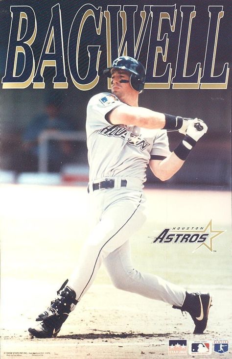 Jeff Bagwell Houston Astros Jeff Bagwell, Nfl Football 49ers, Justin Verlander, Astros Baseball, Baseball Guys, Sports Images, Sports Pictures, Sports Art, Detroit Tigers