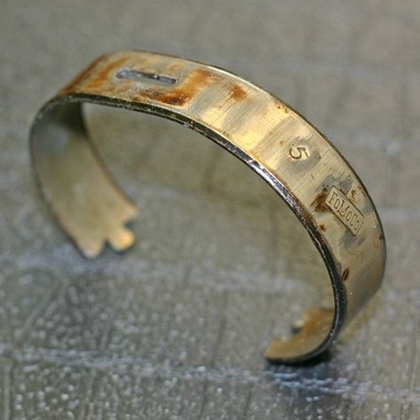 Car+Part+BRACELET++Ford+Motor+Company++by+stevenshaverdesigns,+$59.00 Vintage Adjustable Metal Cuff Bracelet, Vintage Cuff Bracelet With Patina, Car Crafts, Nickel-free Metal Vintage Bracelet, Vintage Flower-shaped Metal Bracelet, Plane Rides, Sellable Crafts, Nickel-free Vintage Brass Bracelets, Car Part Art