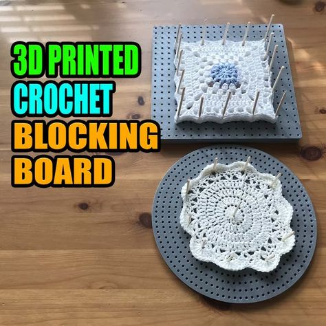 3D Printed Crochet Blocking Board - Etsy 3d Print Knitting, 3d Printing Crochet, 3d Printed Crochet Tools, Practical 3d Printing Ideas, Crochet Blocking, Crochet Blocking Board, Crochet Granny Squares, 3d Printing Art, 3d Printer Designs