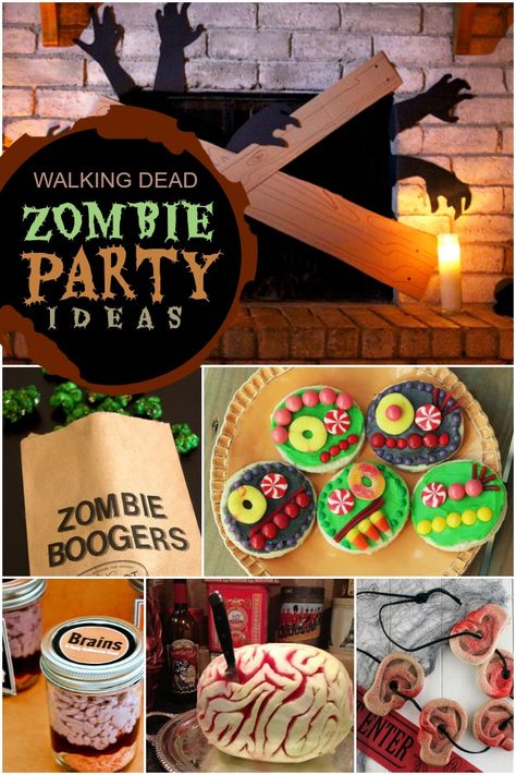 Musical Pumpkins, Zombie Party Ideas, Walking Dead Birthday Party, Autumn Bingo, Zombie Apocalypse Party, Halloween Mad, Walking Dead Party, Halloween Appetizers Easy, Zombie Birthday Parties