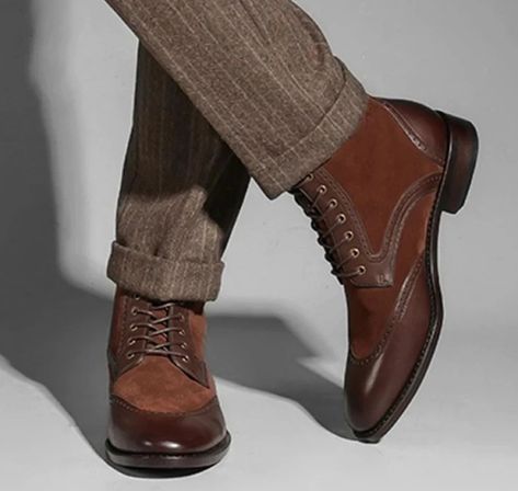 Brown Boot Outfit, Brown Dress Boots, Boots Sale, Shoes Boot, Suede Leather Shoes, Ankle Boots Men, High Ankle Boots, Dress Boots, Wedding Suit