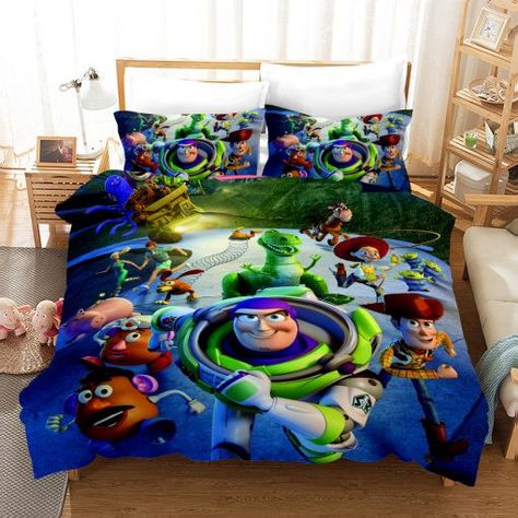 The Toy Story Duvet Cover Bedroom Sets Comfortable Bedding Sets Check more at https://hearthtops.com/product/the-toy-story-duvet-cover-bedroom-sets-comfortable-bedding-sets/ Toy Story Bedding, 3d Bedding Sets, 3d Bedding, Pixar Toys, Duvet Bedding Sets, Personalized Bedding, Quality Bedding, Bed Duvet Covers, Custom Bed