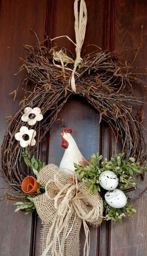 Easter Wreath Ideas, Dekoratívne Vence, Twig Crafts, Easter Outdoor, Easter Decorations Christian Church, Spring Easter Crafts, Easter Party Decor, Family Inspiration, Easter Bunny Wreath